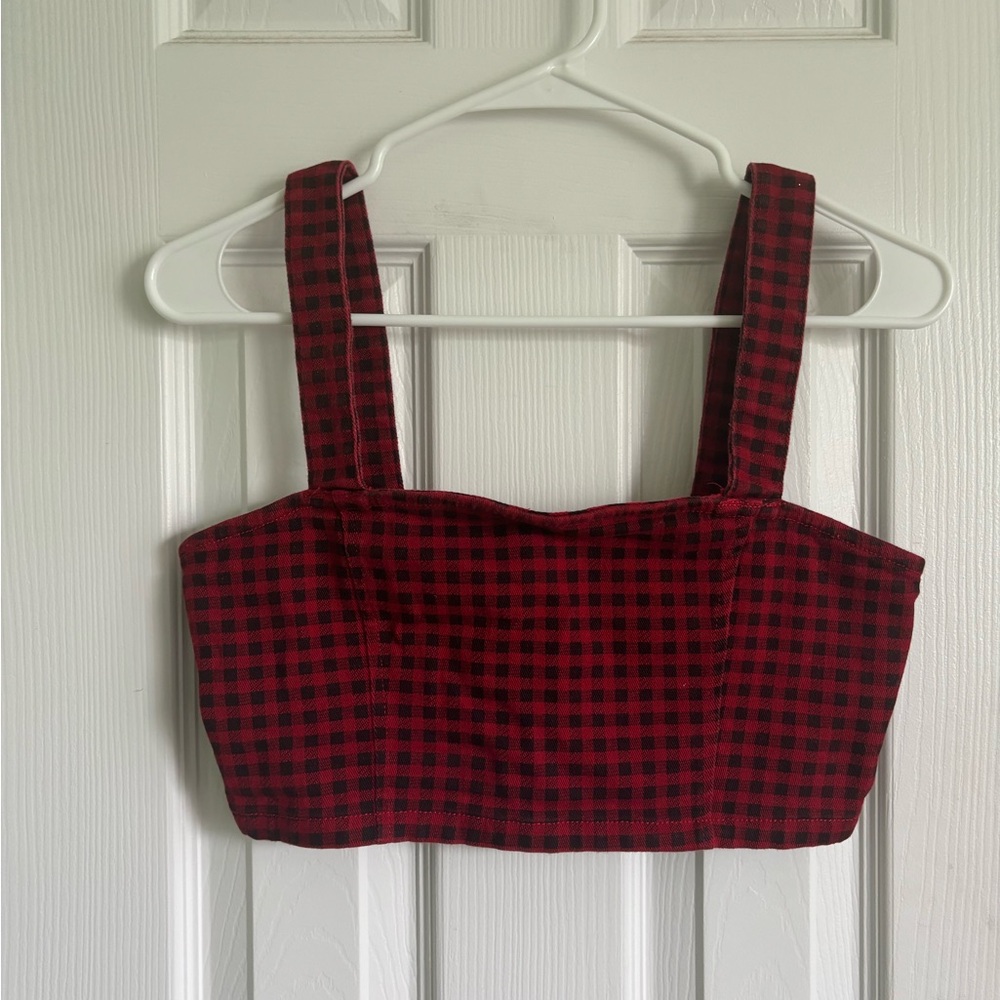 Red Plaid Top